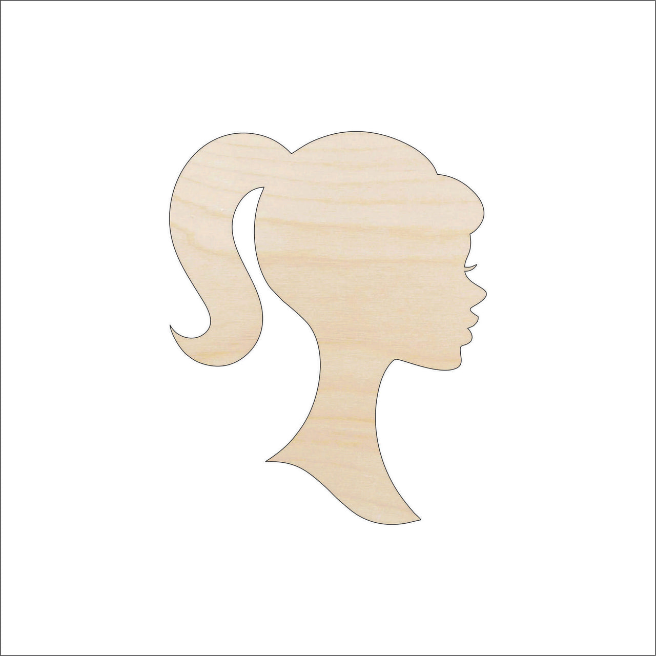 Girl Wood Craft Shape Laser Cut Out Unfinished DIY Craft Supply TOY8 - The Wood Shape Store