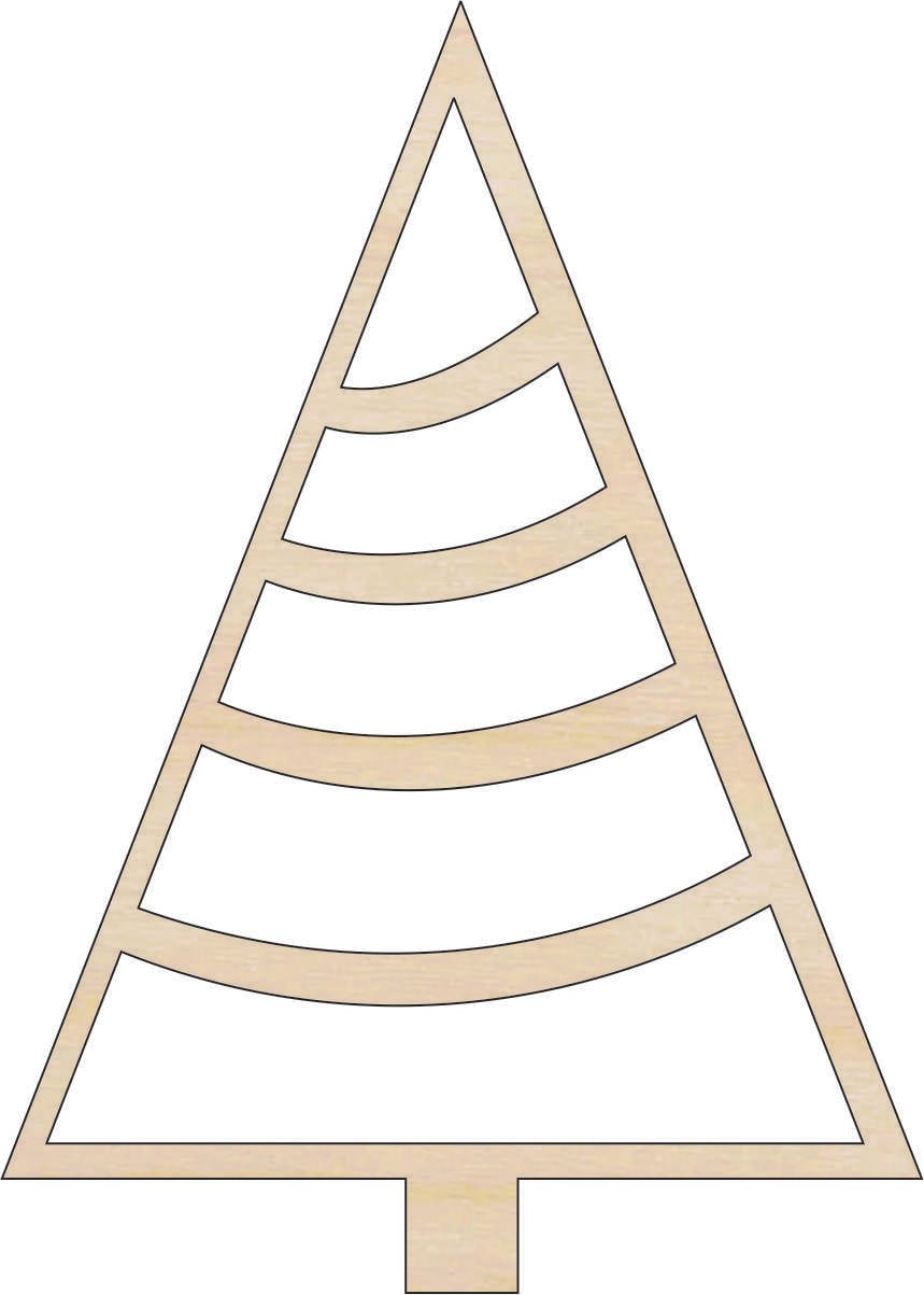 Tree Wood Craft Shape - Laser Cut Baltic Birch Unfinished DIY Wood Art Supplies TRE128 - The Wood Shape Store