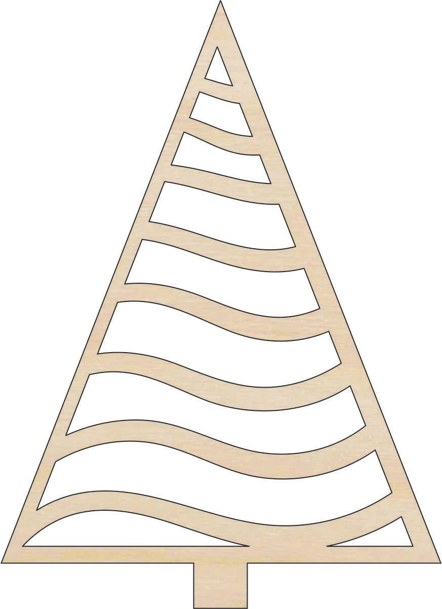 Christmas Tree Wood Craft Shape Laser Cut Out and Unfinished DIY Craft SupplyTRE129 - The Wood Shape Store