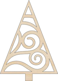 Tree Wood Craft Shape - Laser Cut Baltic Birch Unfinished DIY Wood Art Supplies TRE130 - The Wood Shape Store