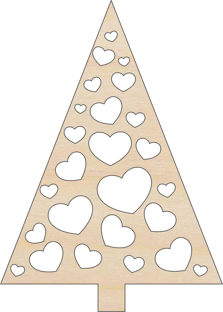 Tree Wood Craft Shape - Laser Cut Baltic Birch Unfinished DIY Wood Art Supplies TRE131 - The Wood Shape Store