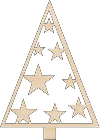 Tree Wood Craft Shape Laser Cut Out and Unfinished DIY Craft Supply TRE133 - The Wood Shape Store