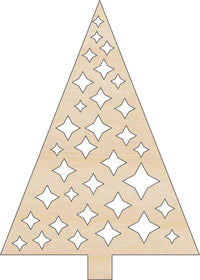Christmas Tree Wood Craft Shape Laser Cut Out and Unfinished DIY Craft Supply TRE134 - The Wood Shape Store