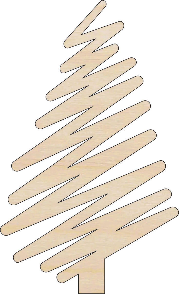 Tree Wood Craft Shape Laser Cut Out and Unfinished DIY Craft Supply TRE136 - The Wood Shape Store