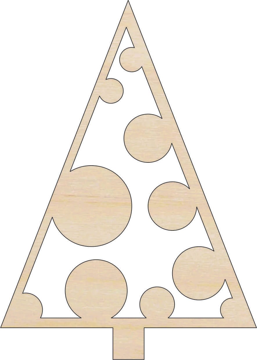 Christmas Tree Wood Craft Shape Laser Cut Out and Unfinished DIY Craft Supply TRE139 - The Wood Shape Store