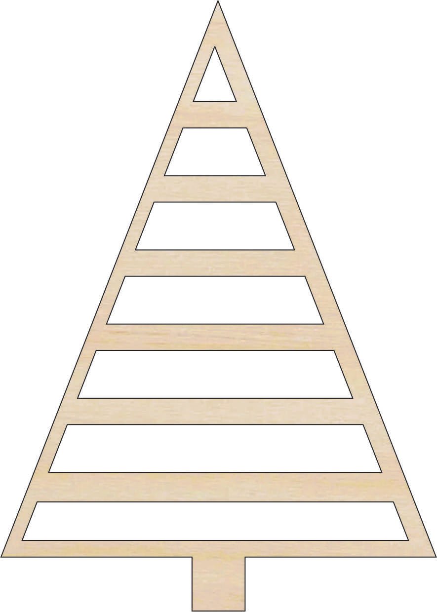 Christmas Tree Wood Craft Shape Laser Cut Out and Unfinished DIY Craft Supply TRE140 - The Wood Shape Store