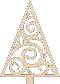 Christmas Tree Wood Craft Shape Laser Cut Out Unfinished DIY Craft Supply TRE141 - The Wood Shape Store