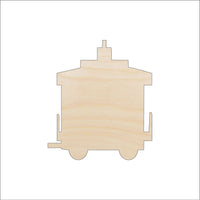 Train Caboose Wood Craft Shape - Laser Cut Baltic Birch Unfinished DIY Wood Art Supplies TRN12 - The Wood Shape Store
