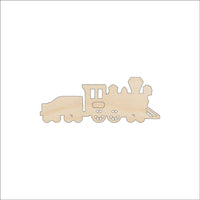 Train Wood Craft Shape - Laser Cut Baltic Birch Unfinished DIY Wood Art Supplies TRN1 - The Wood Shape Store