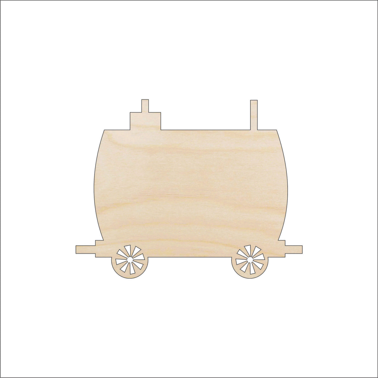 Train Car Wood Craft Shape - Laser Cut Baltic Birch Unfinished DIY Wood Art Supplies TRN22 - The Wood Shape Store