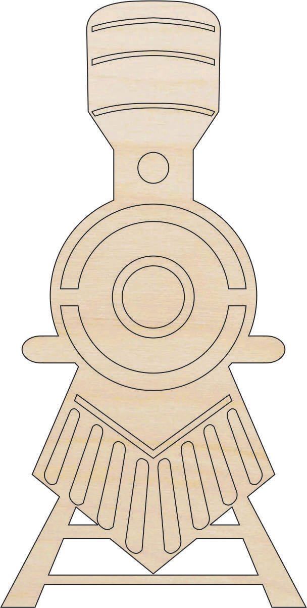 Train Engine Wood Craft Shape Laser Cut Out Unfinished DIY Craft Supply TRN23 - The Wood Shape Store