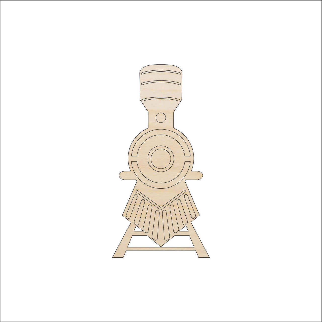 Train Engine Wood Craft Shape Laser Cut Out Unfinished DIY Craft Supply TRN23 - The Wood Shape Store