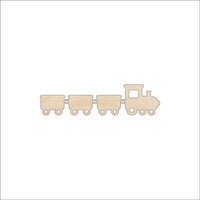 Train Wood Craft Shape - Laser Cut Baltic Birch Unfinished DIY Wood Art Supplies TRN4 - The Wood Shape Store