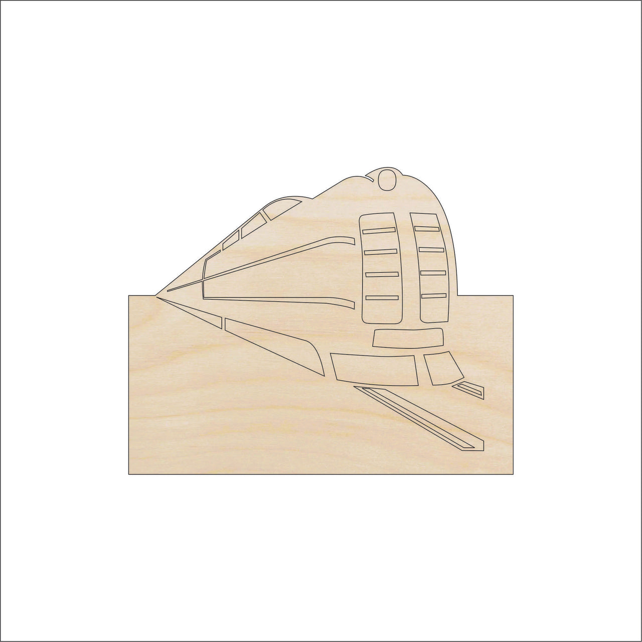 Train Wood Craft Shape - Laser Cut Baltic Birch Unfinished DIY Wood Art Supplies TRN7 - The Wood Shape Store