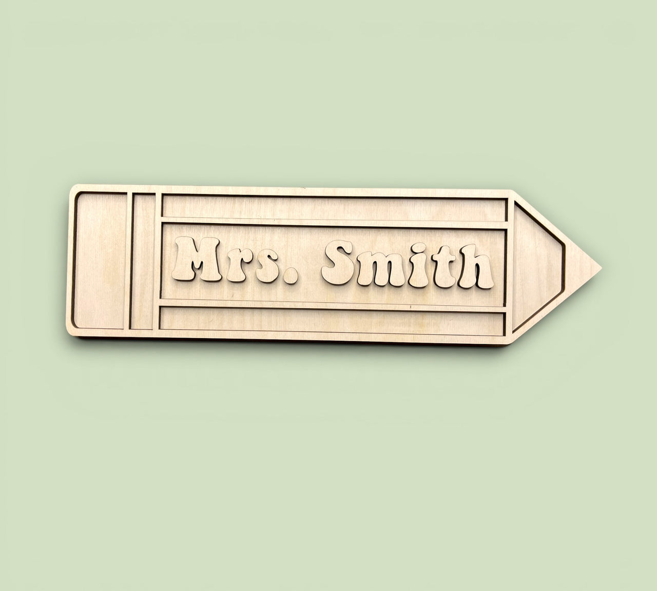 Personalized Teacher Pencil Name Sign DIY Kit - CST02