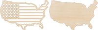 US Flag 3D Laser Cut Ornament – Baltic Birch Wood Craft Supplies | DIY Kit US103 - The Wood Shape Store