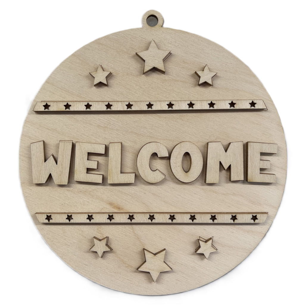 Independence Day 3D Laser Cut Ornament – Baltic Birch Wood Craft Supplies | DIY Kit US105