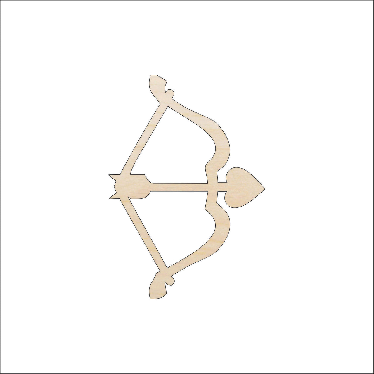 Bow & Arrow Wood Craft Shape - Laser Cut Baltic Birch Unfinished DIY Wood Art Supplies VAL10 - The Wood Shape Store
