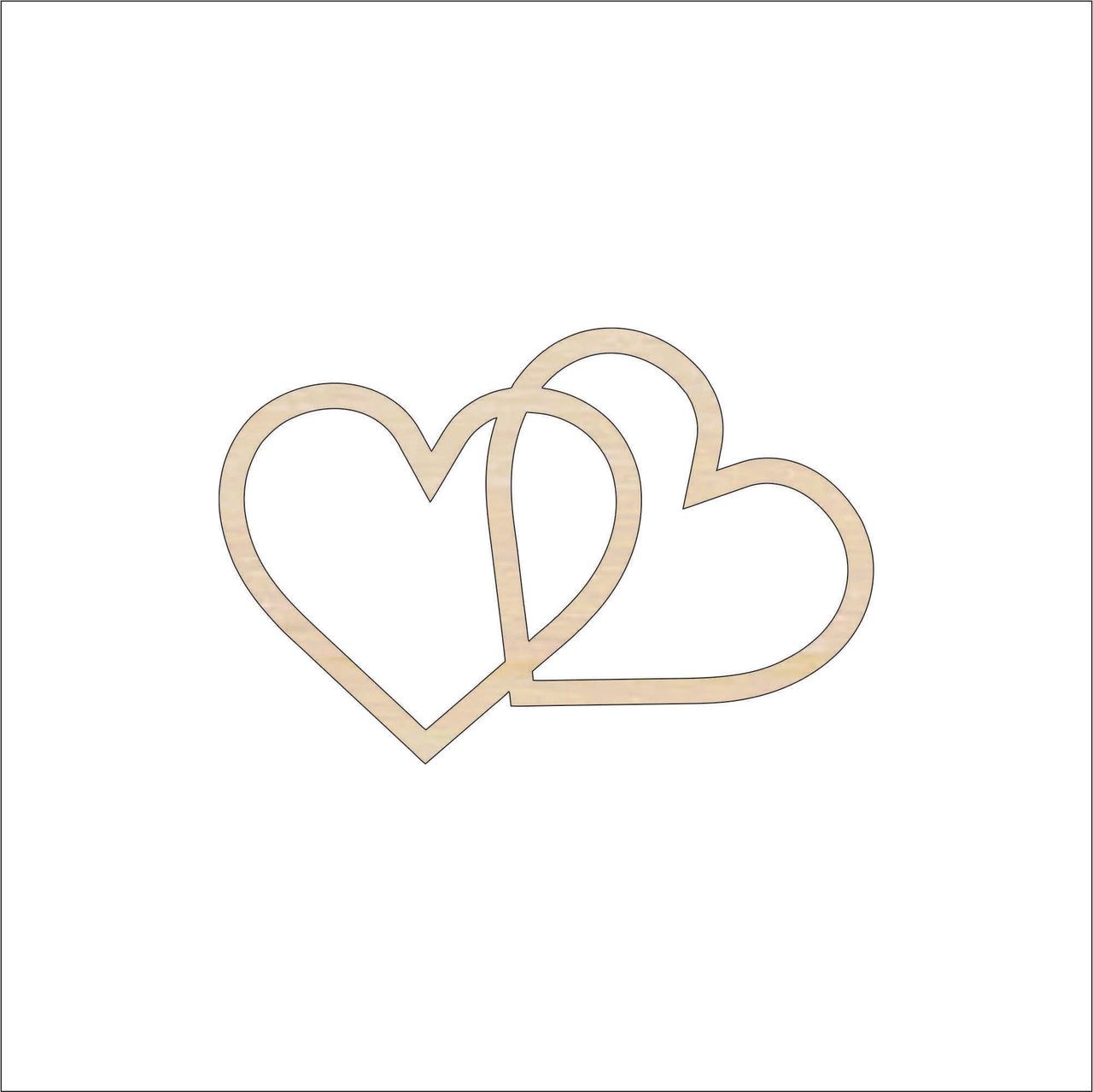Hearts Wood Craft Shape - Laser Cut Baltic Birch Unfinished DIY Wood Art Supplies VAL13 - The Wood Shape Store