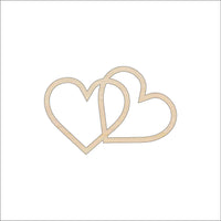 Hearts Wood Craft Shape - Laser Cut Baltic Birch Unfinished DIY Wood Art Supplies VAL13 - The Wood Shape Store