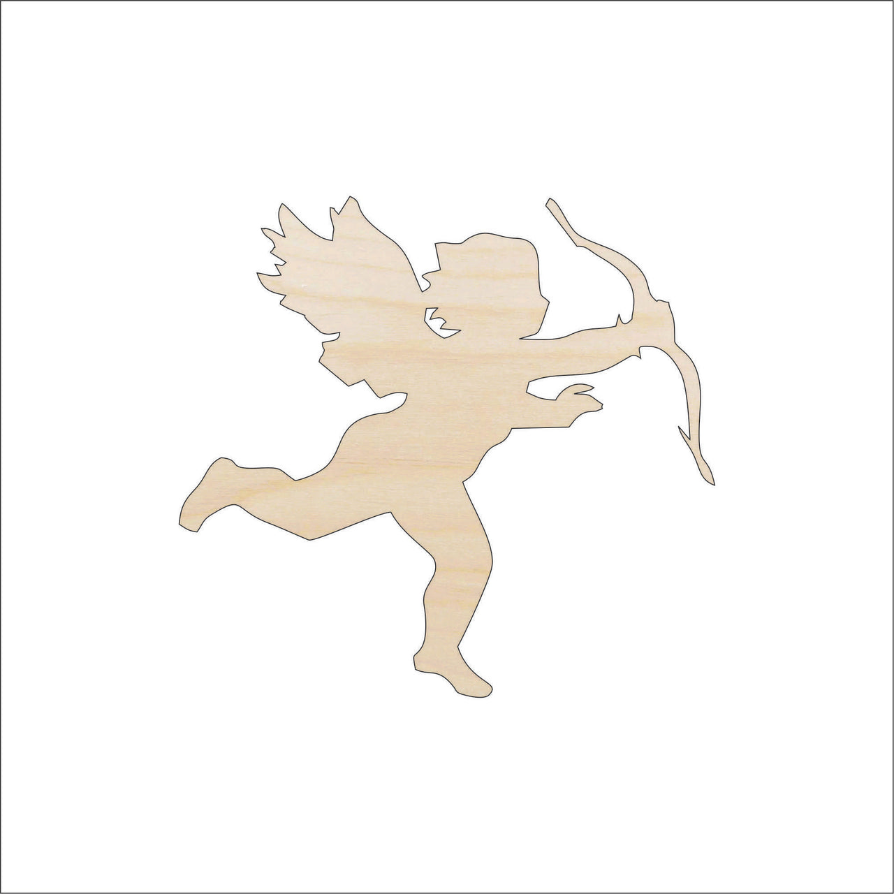 Angel Cupid Wood Craft Shape - Laser Cut Baltic Birch Unfinished DIY Wood Art Supplies VAL1 - The Wood Shape Store