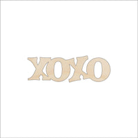 XOXO Phrase Wood Craft Shape - Laser Cut Baltic Birch Unfinished DIY Wood Art Supplies VAL27 - The Wood Shape Store
