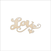 Love Word Wood Craft Shape - Laser Cut Baltic Birch Unfinished DIY Wood Art Supplies VAL31 - The Wood Shape Store