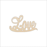 Love Word Wood Craft Shape - Laser Cut Baltic Birch Unfinished DIY Wood Art Supplies VAL33 - The Wood Shape Store