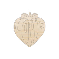Love Heart Wood Craft Shape - Laser Cut Baltic Birch Unfinished DIY Wood Art Supplies VAL36 - The Wood Shape Store