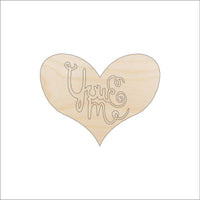 Your & Me Wood Craft Shape – Laser Cut Baltic Birch Unfinished DIY Wood Art Supplies VAL42 - The Wood Shape Store