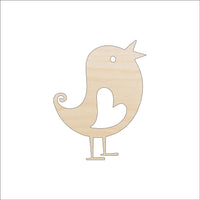 Bird with Heart Wood Craft Shape - Laser Cut Baltic Birch Unfinished DIY Wood Art Supplies VAL4 - The Wood Shape Store