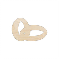 Wedding Rings Wood Craft Shape - Laser Cut Baltic Birch Unfinished DIY Wood Art Supplies WDG10 - The Wood Shape Store