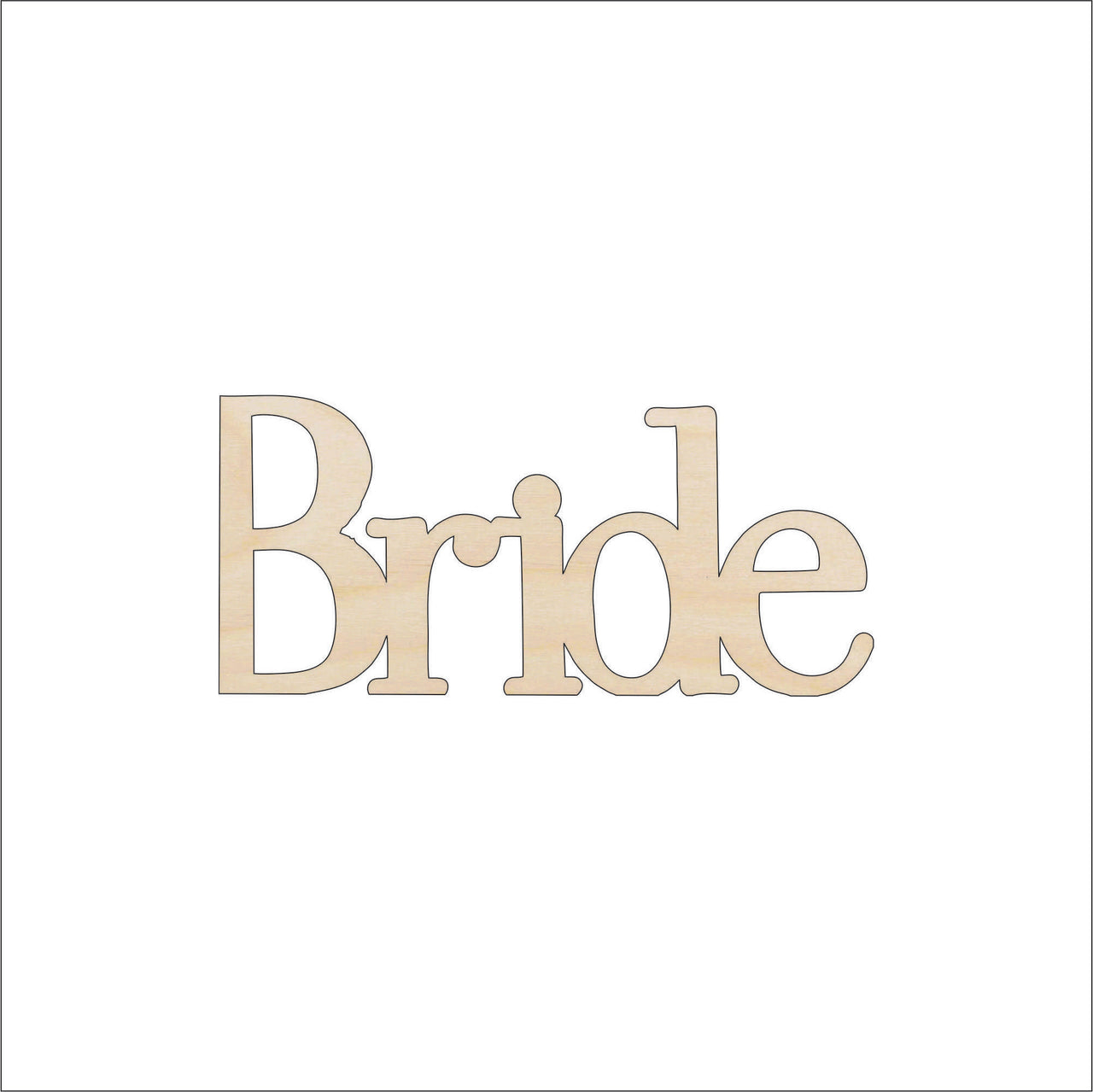 Bride Wood Craft Shape - Laser Cut Baltic Birch Unfinished DIY Wood Art Supplies WDG12 - The Wood Shape Store