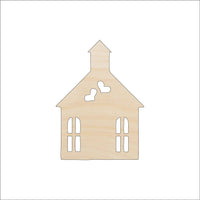Church Wood Craft Shape - Laser Cut Baltic Birch Unfinished DIY Wood Art Supplies WDG16 - The Wood Shape Store