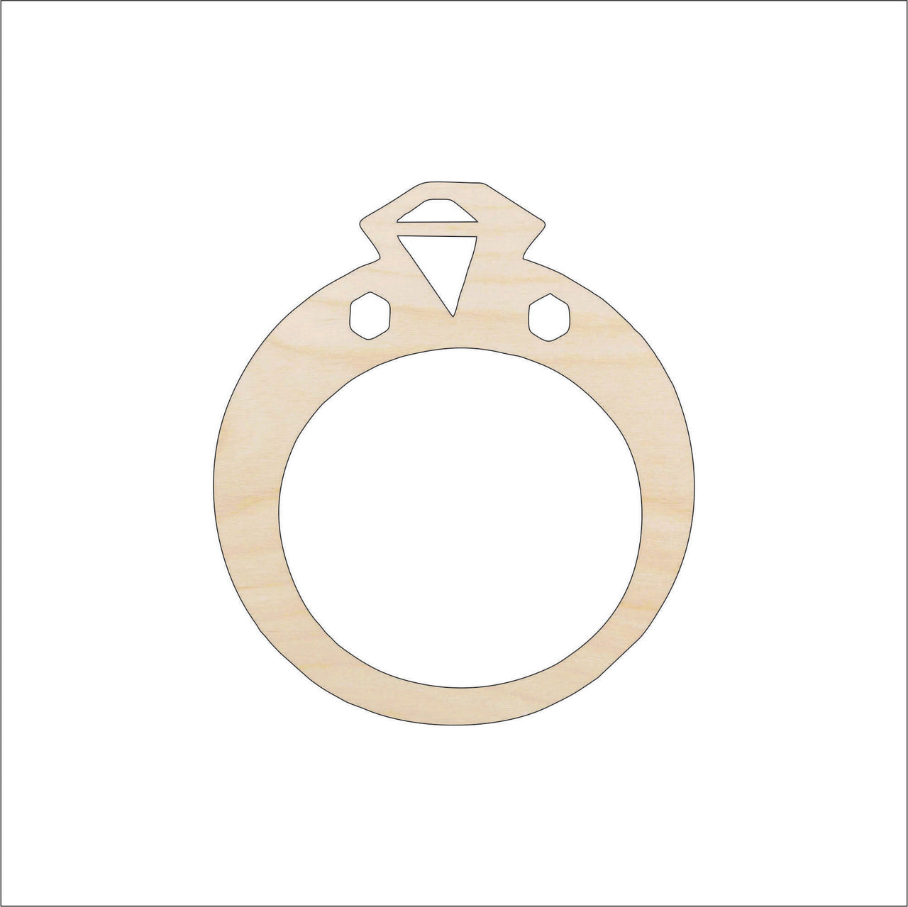 Ring Wood Craft Shape - Laser Cut Baltic Birch Unfinished DIY Wood Art Supplies WDG18 - The Wood Shape Store