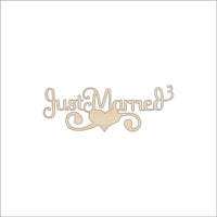 Just Married Wood Craft Shape - Laser Cut Baltic Birch Unfinished DIY Wood Art Supplies WDG19 - The Wood Shape Store