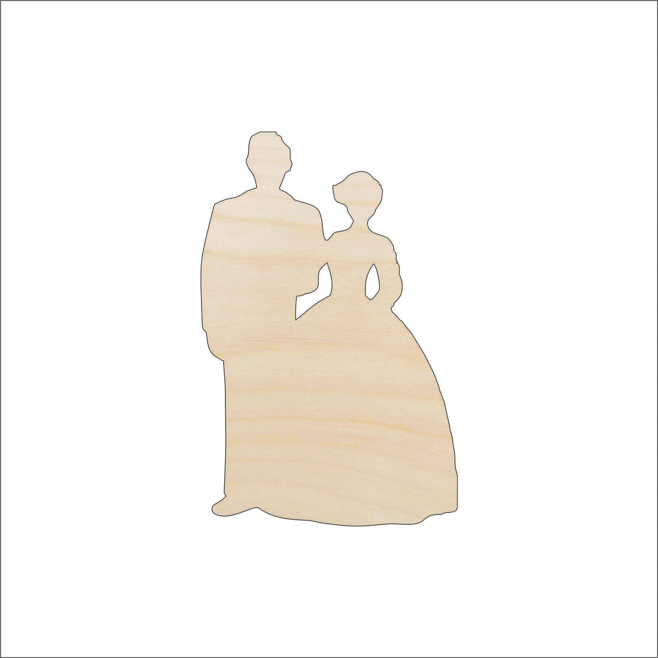 Couple Wood Craft Shape - Laser Cut Baltic Birch Unfinished DIY Wood Art Supplies WDG1 - The Wood Shape Store