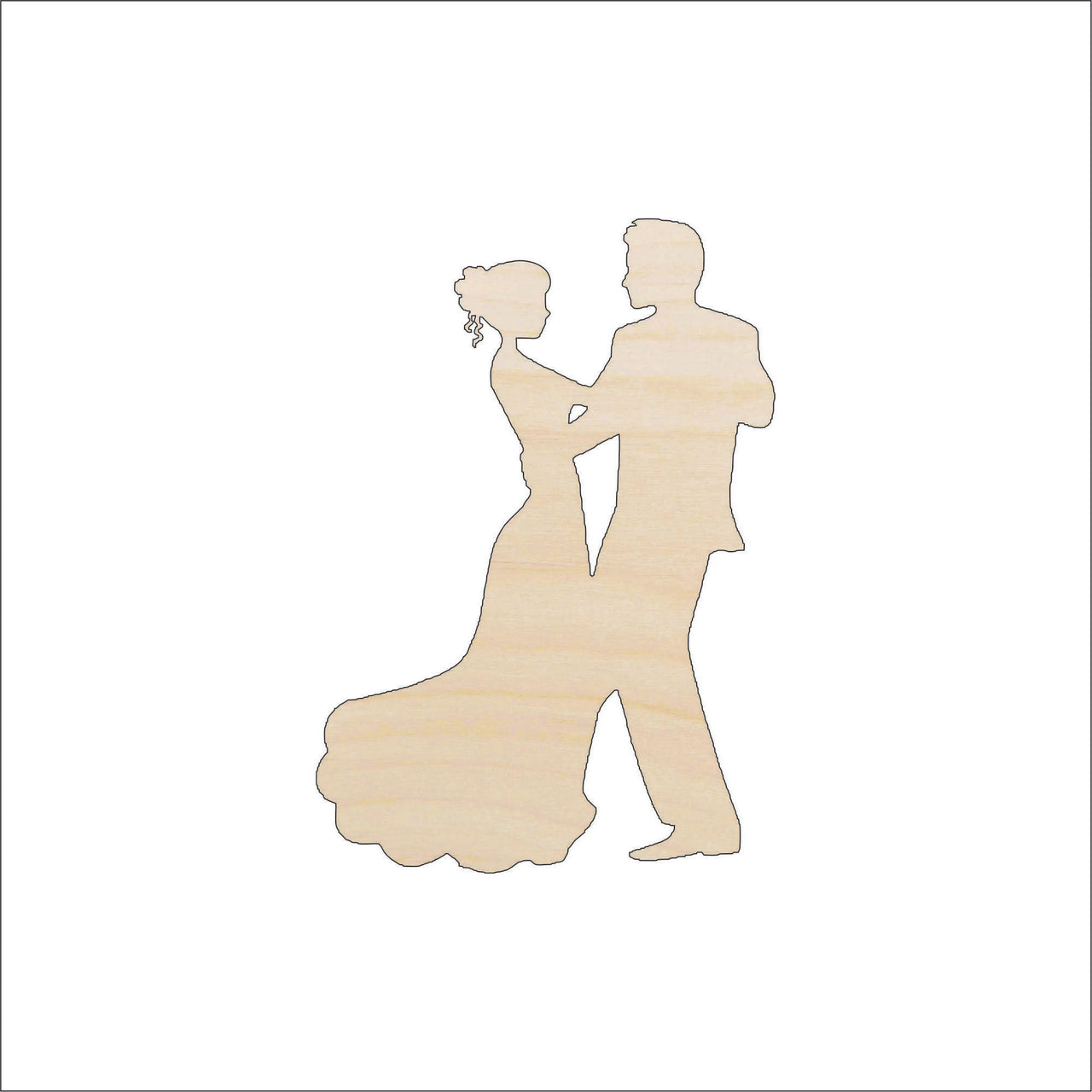 Couple Wood Craft Shape - Laser Cut Baltic Birch Unfinished DIY Wood Art Supplies WDG24 - The Wood Shape Store