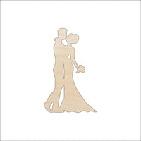Wedding Couple Wood Craft Shape - Laser Cut Baltic Birch Unfinished DIY Wood Art Supplies WDG28 - The Wood Shape Store