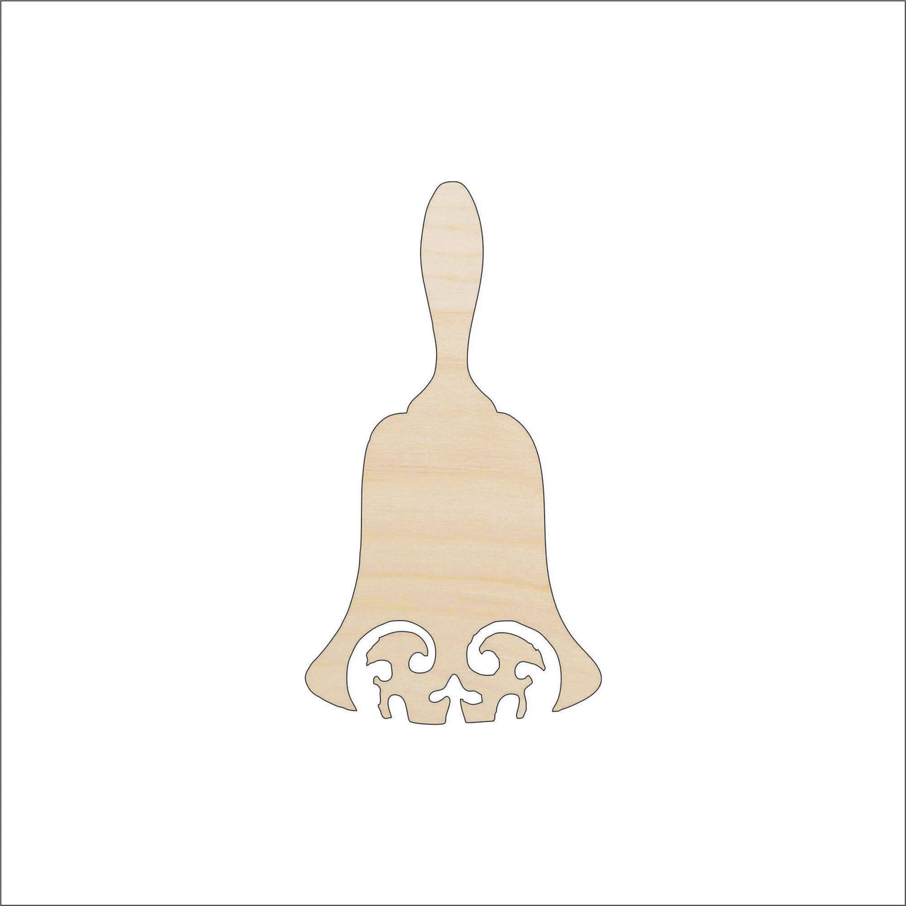 Bell Wood Craft Shape - Laser Cut Baltic Birch Unfinished DIY Wood Art Supplies WDG2 - The Wood Shape Store