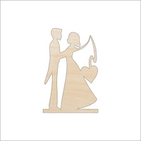 Couple Wood Craft Shape - Laser Cut Baltic Birch Unfinished DIY Wood Art Supplies WDG8 - The Wood Shape Store