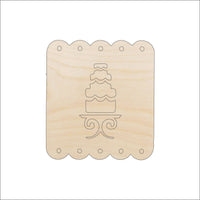 Wedding Cake Wood Craft Shape - Laser Cut Baltic Birch Unfinished DIY Wood Art Supplies WDG9 - The Wood Shape Store
