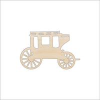 Stagecoach Wood Craft Shape - Laser Cut Baltic Birch Unfinished DIY Wood Art Supplies WGN10 - The Wood Shape Store