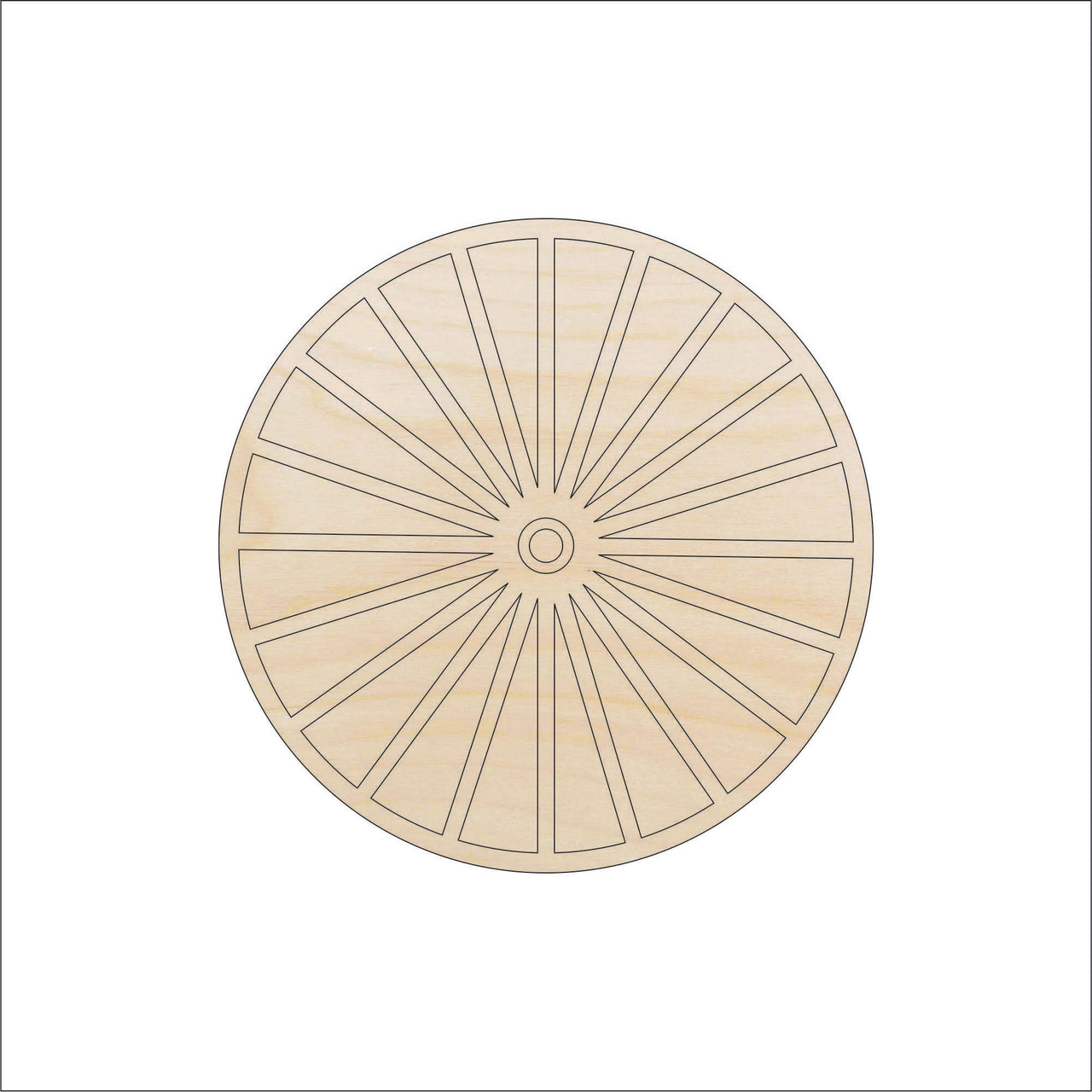 Wagon Wheel Wood Craft Shape - Laser Cut Baltic Birch Unfinished DIY Wood Art Supplies WGN14 - The Wood Shape Store