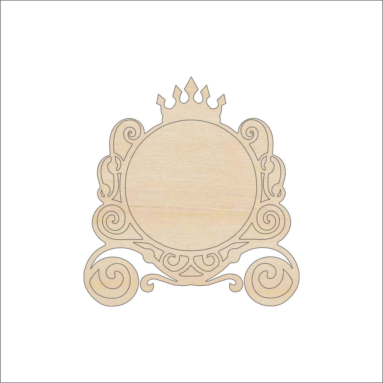 Princess Carriage Wood Craft Shape Laser Cut Out and Unfinished DIY Craft Supply WGN15 - The Wood Shape Store