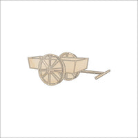 Cart Wagon Wood Craft Shape - Laser Cut Baltic Birch Unfinished DIY Wood Art Supplies WGN2 - The Wood Shape Store