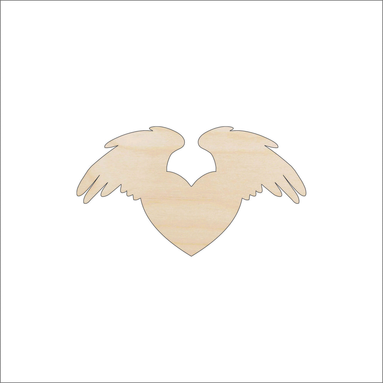 Wing Wood Craft Shape - Laser Cut Baltic Birch Unfinished DIY Wood Art Supplies WNG11 - The Wood Shape Store