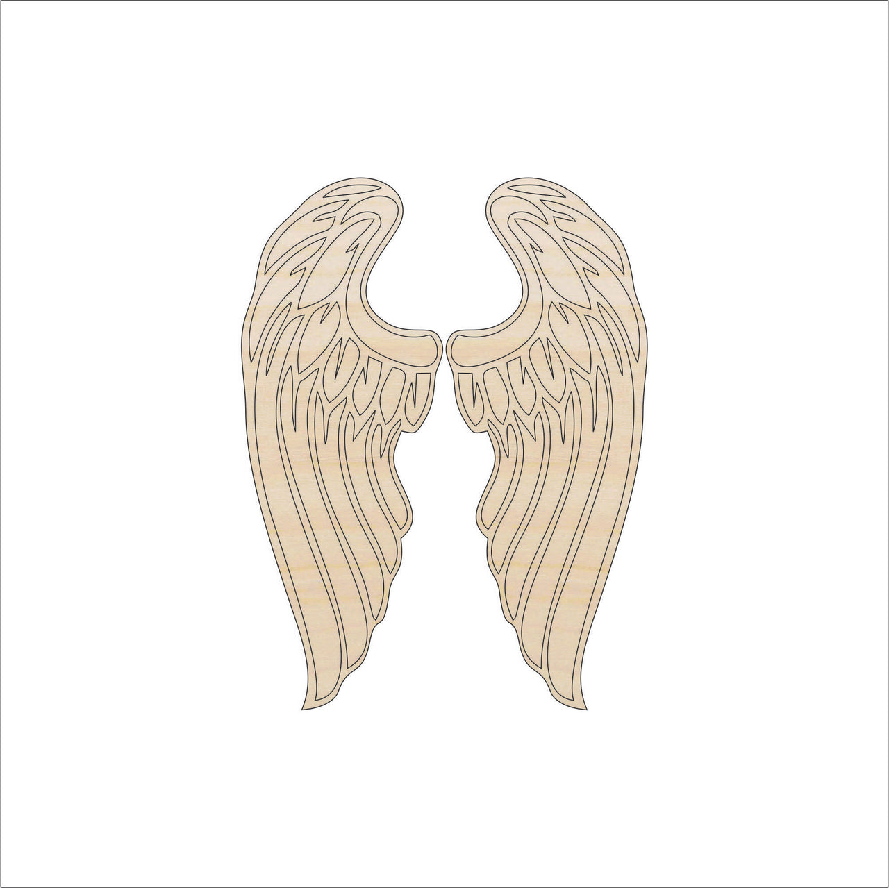 Wing Wood Craft Shape - Laser Cut Baltic Birch Unfinished DIY Wood Art Supplies WNG1 - The Wood Shape Store