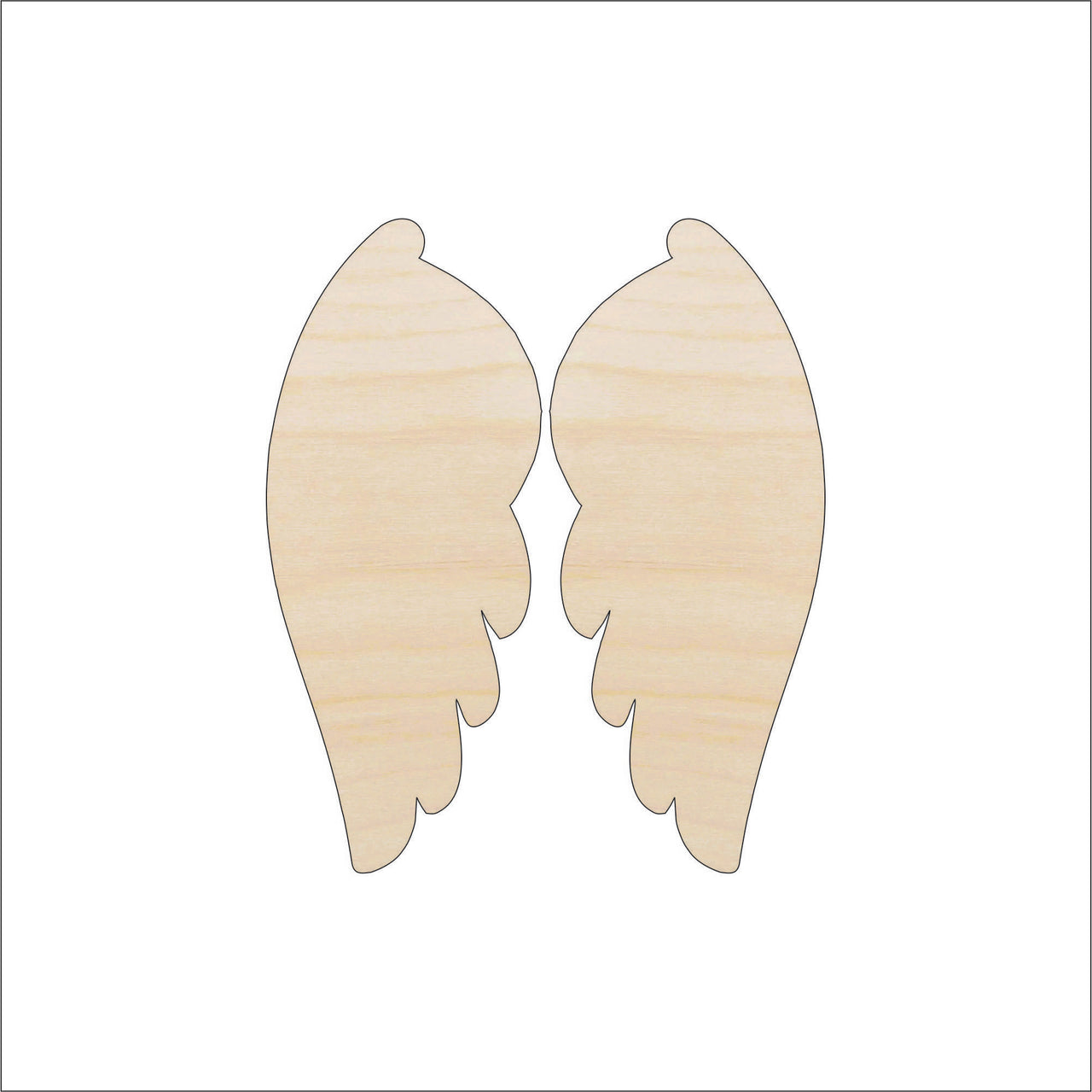 Wing Wood Craft Shape - Laser Cut Baltic Birch Unfinished DIY Wood Art Supplies WNG2 - The Wood Shape Store