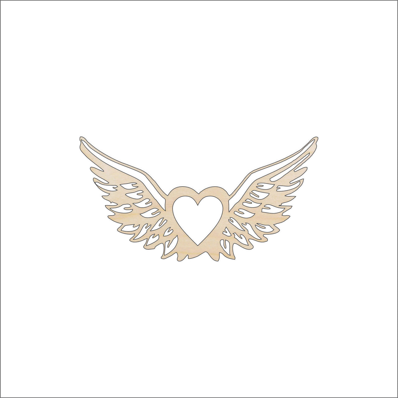 Wing Wood Craft Shape - Laser Cut Baltic Birch Unfinished DIY Wood Art Supplies WNG4 - The Wood Shape Store